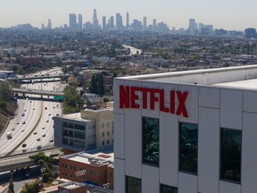 The Netflix Inc. office building in Los Angeles, California.