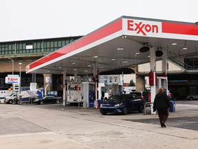 An Exxon Mobil Corp. gas station in New York City.