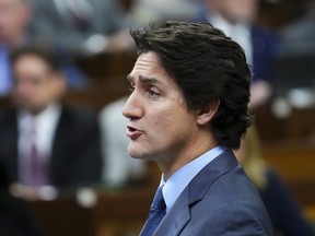 Prime Minister Justin Trudeau during question period in the House of Commons on Parliament Hill in Ottawa.