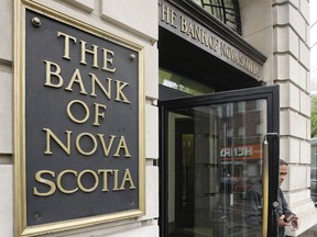 The Bank of Nova Scotia says it’s cutting about three per cent of its global workforce.