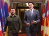 Volodymyr Zelensky and Justin Trudeau