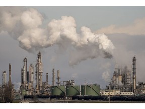 The Marathon Anacortes Refinery in Anacortes, Washington, U.S., on Monday, March 7, 2022. Oil had its biggest daily swing ever, with Brent surging to nearly $140 after the U.S. said it was considering a ban on Russian petroleum imports..