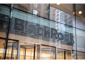 BlackRock headquarters at 50 Hudson Yards in New York, US, on Monday, May 1, 2023. BlackRock Inc.'s assets swelled to $9.09 trillion in the first quarter as depositors sought cover following the collapse of several US banks by pouring money into the firms cash-management funds. Photographer: Michael Nagle/Bloomberg