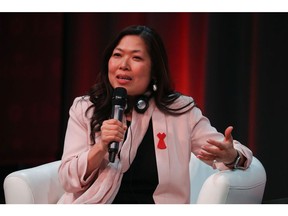 Mary Ng, Canada's international trade, export promotion, small business and economic development minister, speaks during the 2023 Liberal National Convention in Ottawa, Ontario, Canada, on Thursday May 4, 2023. Over the course of three days, thousands of Liberals from across Canada will come together for policy discussions, keynote speakers, campaign training sessions, and to elect the members of the next National Board of Directors.