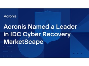 Acronis Named a Leader in the IDC MarketScape: Worldwide Cyber-Recovery 2023 Vendor Assessment