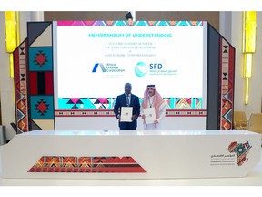 CEO of SFD, Mr. Sultan Al-Marshad and African Finance Corporation's CEO, Mr. Samaila Zubairu signed MoU to drive sustainable development