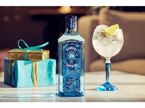 The new limited-edition label for Bacardi-owned BOMBAY SAPPHIRE eliminates the need for a gift pack. The striking design was inspired by the gin brand's 100% sustainably sourced botanicals.