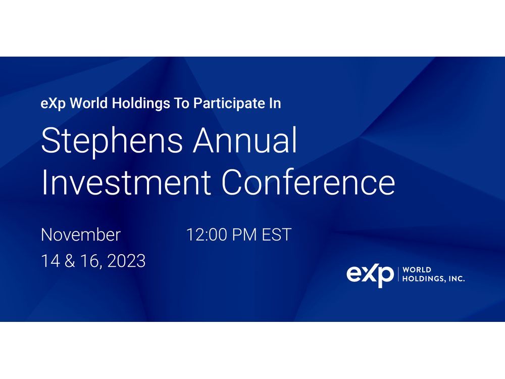 EXp World Holdings To Participate In Upcoming Investor Conferences ...