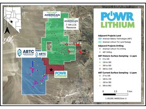 POWR Lithium Halo Property and Adjacent Projects