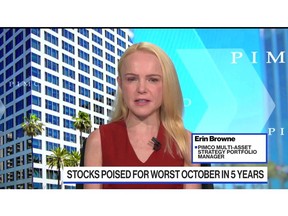Erin Browne, Pimco portfolio manager for multi-asset strategies, says she expects additional financial condition tightening through next year during an interview with Lisa Abramowicz on "Bloomberg The Open."