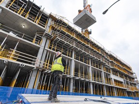 A new condo site under construction in Montreal.
