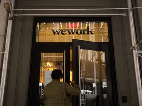 A co-working office space owned by WeWork Inc. in New York, USA