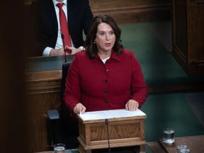 Newfoundland and Labrador Finance Minister Siobhan Coady in the House of Assembly in St John’s.