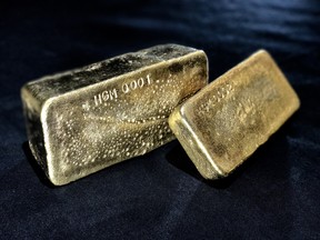 Gold bars from Oceanagold Corp.'s Haile Gold Mine in Kershaw, South Carolina.