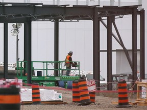 The NextStar battery plant construction site in Windsor, Ont.