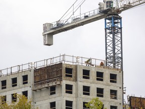 Housing construction in London, Ontario.