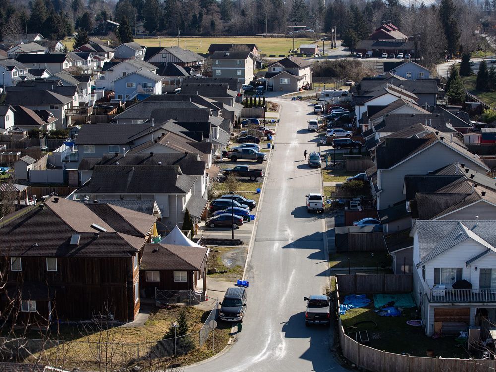 Houses on Squamish Nation land in North Vancouver, B.C.