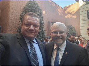Chris Harris, SPEE3D's VP of Defense, with Dr Kevin Rudd AC, Australia's Ambassador to the United States and the Former Prime Minister of Australia.