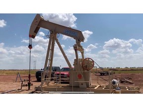 Pure Oil & Gas pumpjack on first well