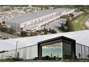 A recently completed industrial asset at 3601 Avenue de la Gare, Mascouche, Quebec and a newly developed, single-tenant industrial asset at 353 Griffin Way in Woodstock, Ontario.