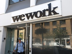 A WeWork office in California. The company is expected to file for Chapter 11 bankruptcy as soon as next week.