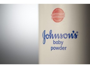 Johnson & Johnson baby powder is arranged for a photograph in New York, U.S., on Friday, July 15, 2011.  Photographer: Scott Eells/Bloomberg