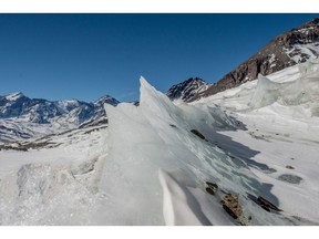 The Olivares Alfa glacier near Santiago, Chile, on July 5, 2019. Glaciers are among the natural features at risk from tipping points caused by climate change.