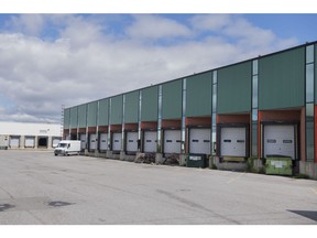 A warehouse and distribution centre in an industrial park in Montreal, Quebec, Canada, on Thursday, Sept. 1, 2022. Delays stem from several choke points along the global supply chain, including backed-up warehouses, staff shortages and rail capacity, Canadian Press reports.