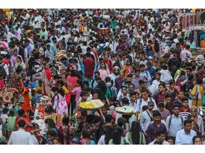 Shoppers at the Dadar market in Mumbai.