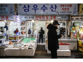 A seafood stall in Gwangjang Market in Seoul, South Korea, on Saturday, Dec. 16, 2023. South Korea is scheduled to release producer price index (PPI) figures on Dec 21.