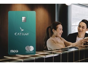 The only Canadian card that directly earns Asia Miles, the Cathay World Elite Mastercard will offer customers premium rewards on their everyday spending, exceptional travel benefits, and the industry-leading digital features of the Neo app.