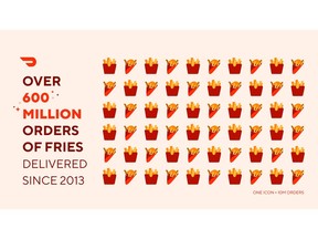 Over 600 million orders of fries delivered since 2013