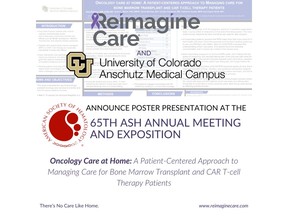 Reimagine Care and CU Innovations Announce Poster Presentation at ASH Meeting and Exposition