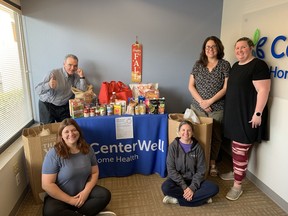 CenterWell Home Health staff in Grand Junction, Colorado, collected enough food to provide 226 meals to the Food Bank of the Rockies during the latest Food and Fund Drive.