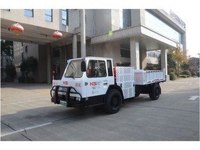 An explosion-proof electric mining vehicle equipped with HummingbirdEV's electric vehicle technology.