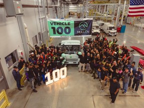 Company has completed 125 Mullen THREE's as of Dec. 22, 2023, and is on track to complete 150 vehicles by end of 2023.