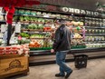 A customer shops in a Farm Boy in Burlington, Ontario.