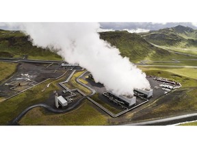 The Hellisheioi power plant in Iceland, where Climeworks plans to install 24 of its collector units. Photographer: Arnaldur Halldorsson/Bloomberg