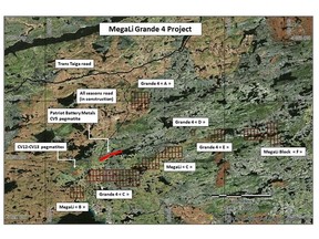 MegaLi and Grande 4 projects location map