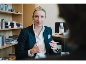 Alice Weidel during an interview in her office. Photographer: Jacobia Dahm/Bloomberg