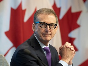 Bank of Canada governor Tiff Macklem during a news conference in Ottawa.