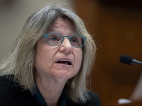 Massachusetts Institute of Technology (MIT) president Sally Kornbluth speaks during a hearing of the House Committee on Education on Capitol Hill, Dec. 5, 2023, in Washington.