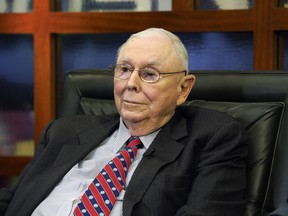 Berkshire Hathaway Inc.'s former vice-chairman Charlie Munger in 2018.