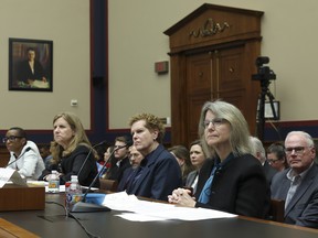 Dr. Claudine Gay, president of Harvard University, Liz Magill, president of University of Pennsylvania, Pamela Nadell, professor of history and Jewish studies at American University and Sally Kornbluth, president of Massachusetts Institute of Technology, testify before the House Education and Workforce Committee on Dec. 5 in Washington, DC.