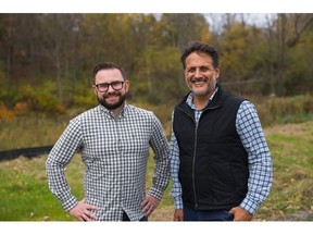 Zefiro Senior Vice President of Business Development Luke Plants (Left) and Zefiro Chief Executive Officer Talal Debs (Right) are pictured at a well site visit in New York State in October 2023.