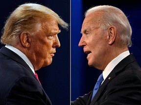 Donald Trump, left, and Joe Biden could potentially face off again in the 2024 election.