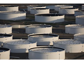 Oil storage tanks in Cushing, Oklahoma, US. Photographer: Daniel Acker/Bloomberg