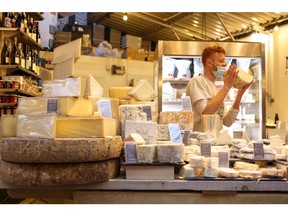Cheese at a dairy stall in London. A special quota allowing British cheese to be imported to Canada under low tariffs expired on Dec. 31.