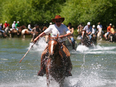 Joe Lewis on horseback