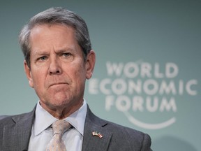 Georgia Gov. Brian Kemp during the annual meeting of the World Economic Forum in Davos, Switzerland, Thursday, Jan. 18, 2024. The annual meeting of the World Economic Forum is taking place in Davos from Jan. 15 until Jan. 19, 2024.